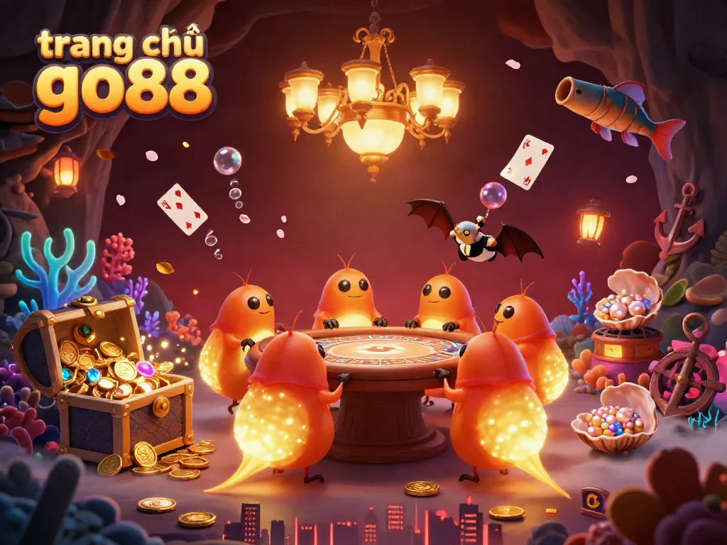 Experience the excitement of trang chủ go88 with glowworm casino lighting and vibrant gaming elements.