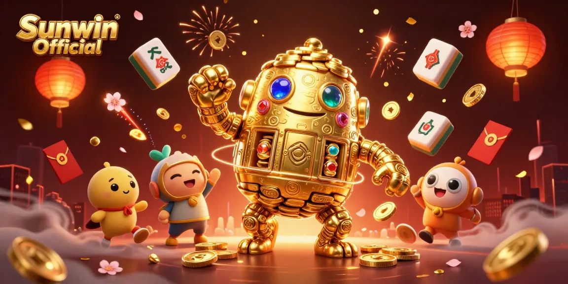 Experience the thrill of winning at Sunwin Official with dynamic gaming elements and golden imagery.